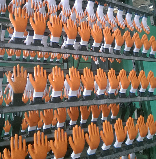 Industrial safety gloves production